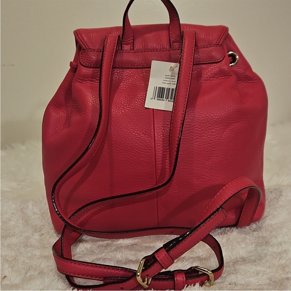 Kate Spade Pink Pebbled Leather Backpack NWT - Picture 5 of 7